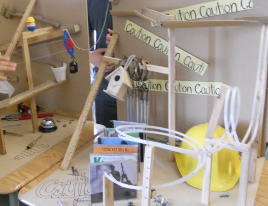 Rube Goldberg Machine...building it was easy compared to analyzing it! Open Gallery